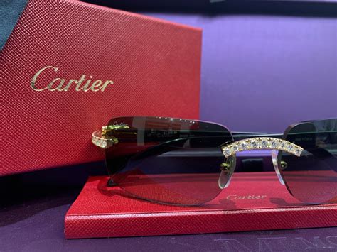 cartier glasses with diamonds